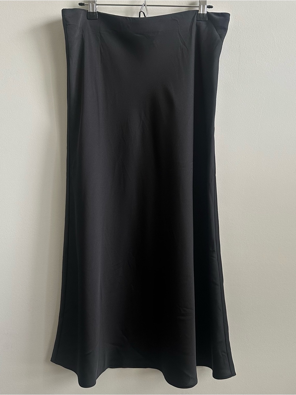 J. Crew black midi slip skirt (s)